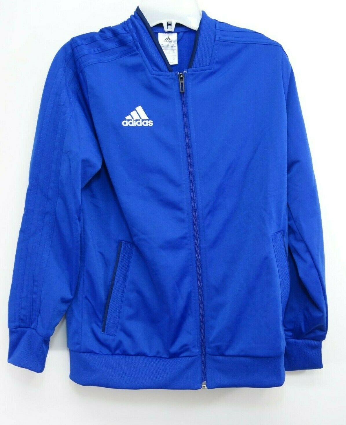 New Adidas Youth Condivo 18 Royal Blue Activewear Zip Up Athletic Jacket Large
