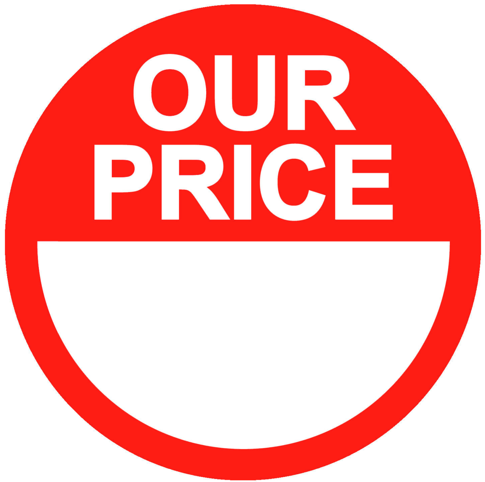 Thermal Printer - Circular - Red - Our Price - Price Labels / Stickers