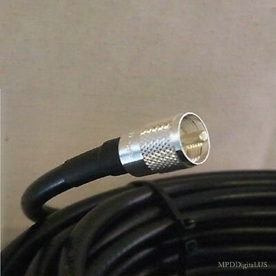 Times Microwave LMR-400 Coax Cable with PL-259 UHF male connectors (100 ft)