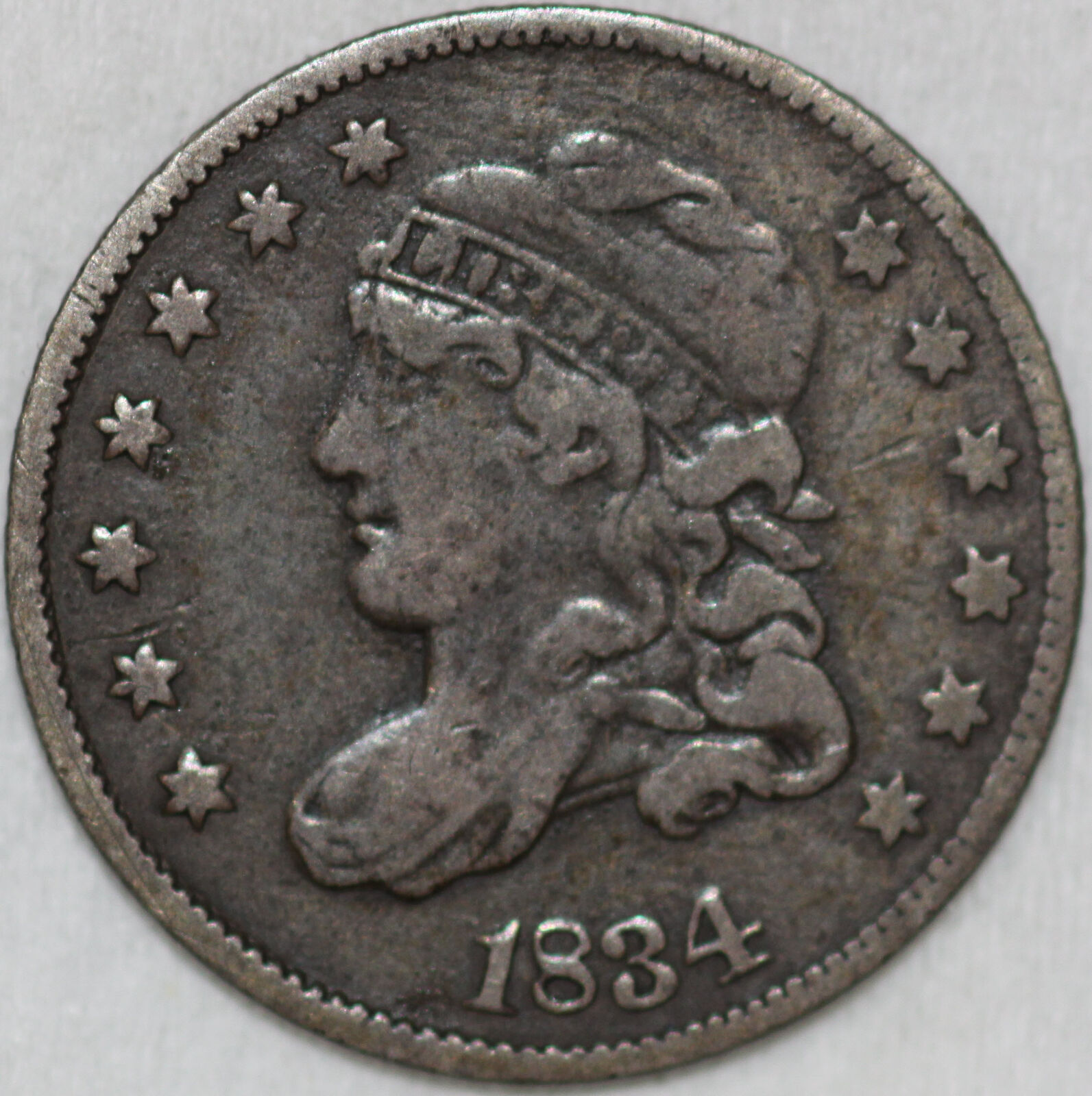 1834-P Capped Bust Half Dime 90% Silver from the 1800's As Shown [SN01]