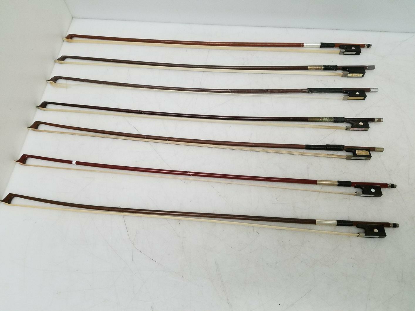 Lot Of Vintage Violin Bows A. Breton, Mother Of Pearl