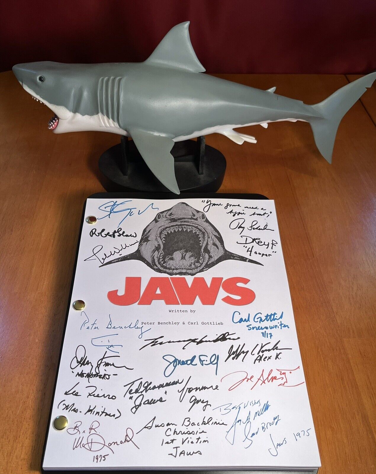 Jaws Script Cast-signed- Autograph Reprints- Full Script- 126 Pages Long