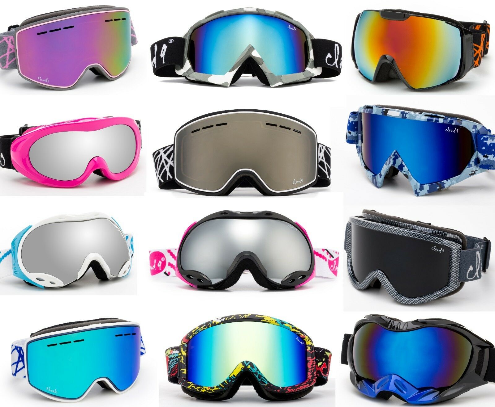 Professional Ski Goggles Winter Snow Anti Fog Dual Lens Uv Protection Men Women