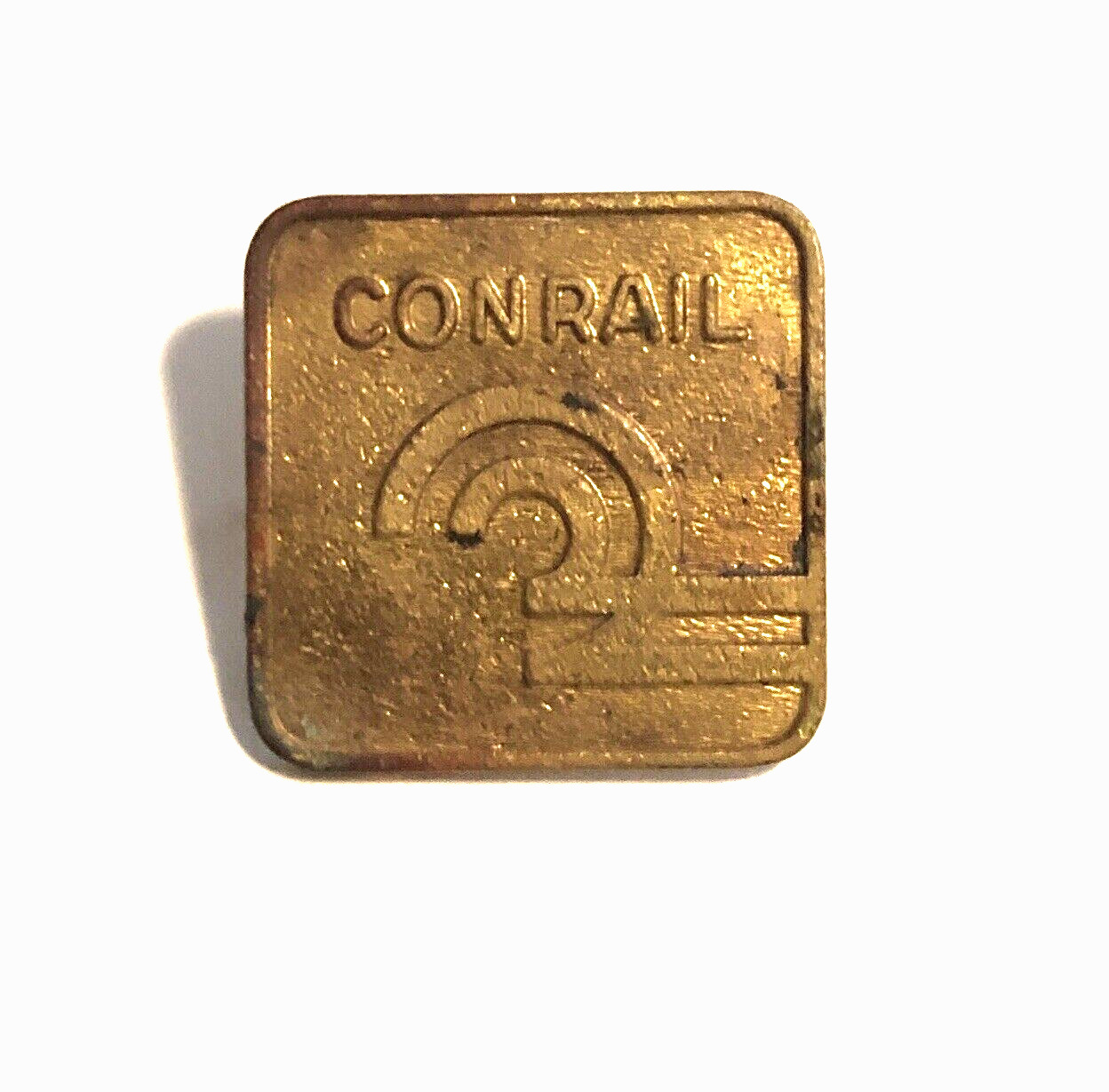 Conrail Conductor Engineer Brass Uniform Lapel Pin - Railroad Memorabilia