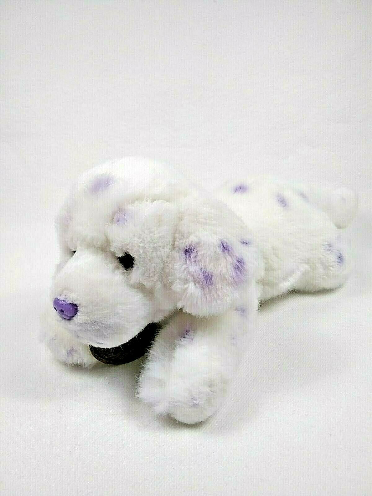 Yomiko Dreamers Purple Dalmatian 12" Plush White Purple Nose Stuffed Animal Dog