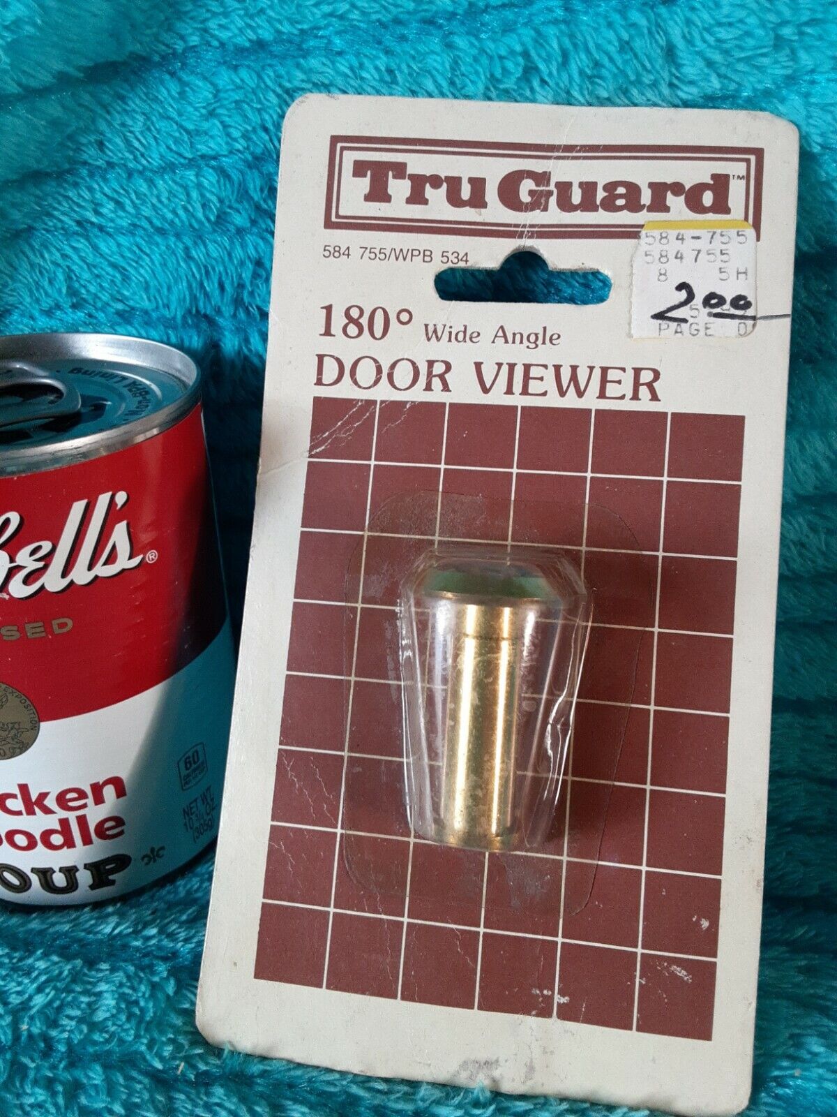 Nos Vintage 60's 70's Brass Tru Guard Security 180 Degree Door Peep Hole Viewer