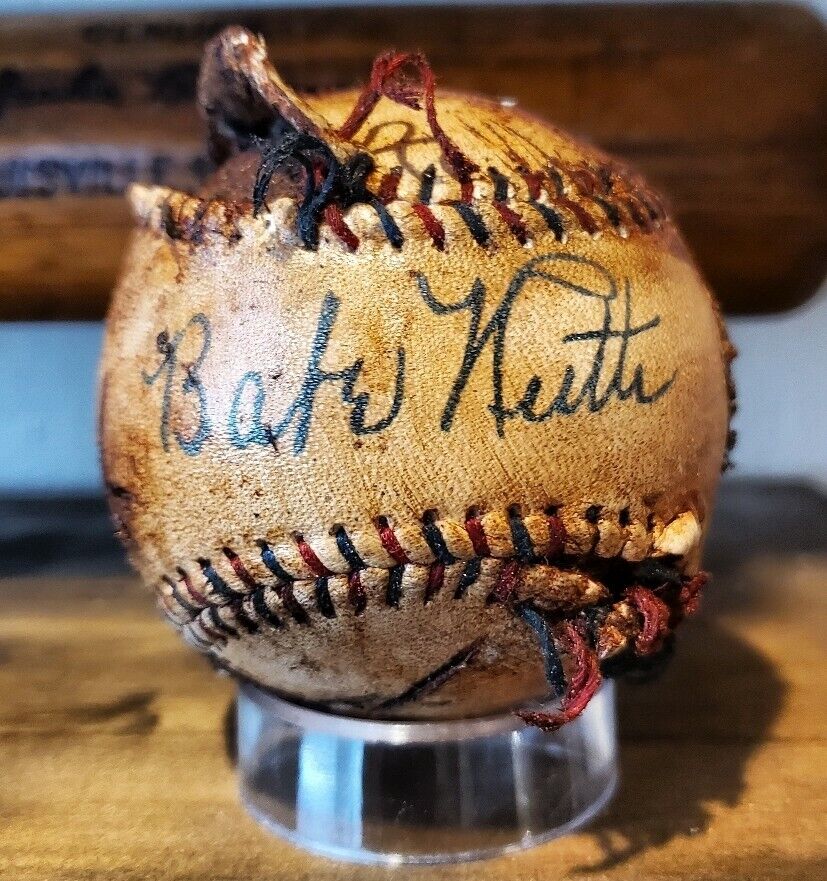 The Sandlot Autographed Babe Ruth Baseball. Reproduction Movie Prop