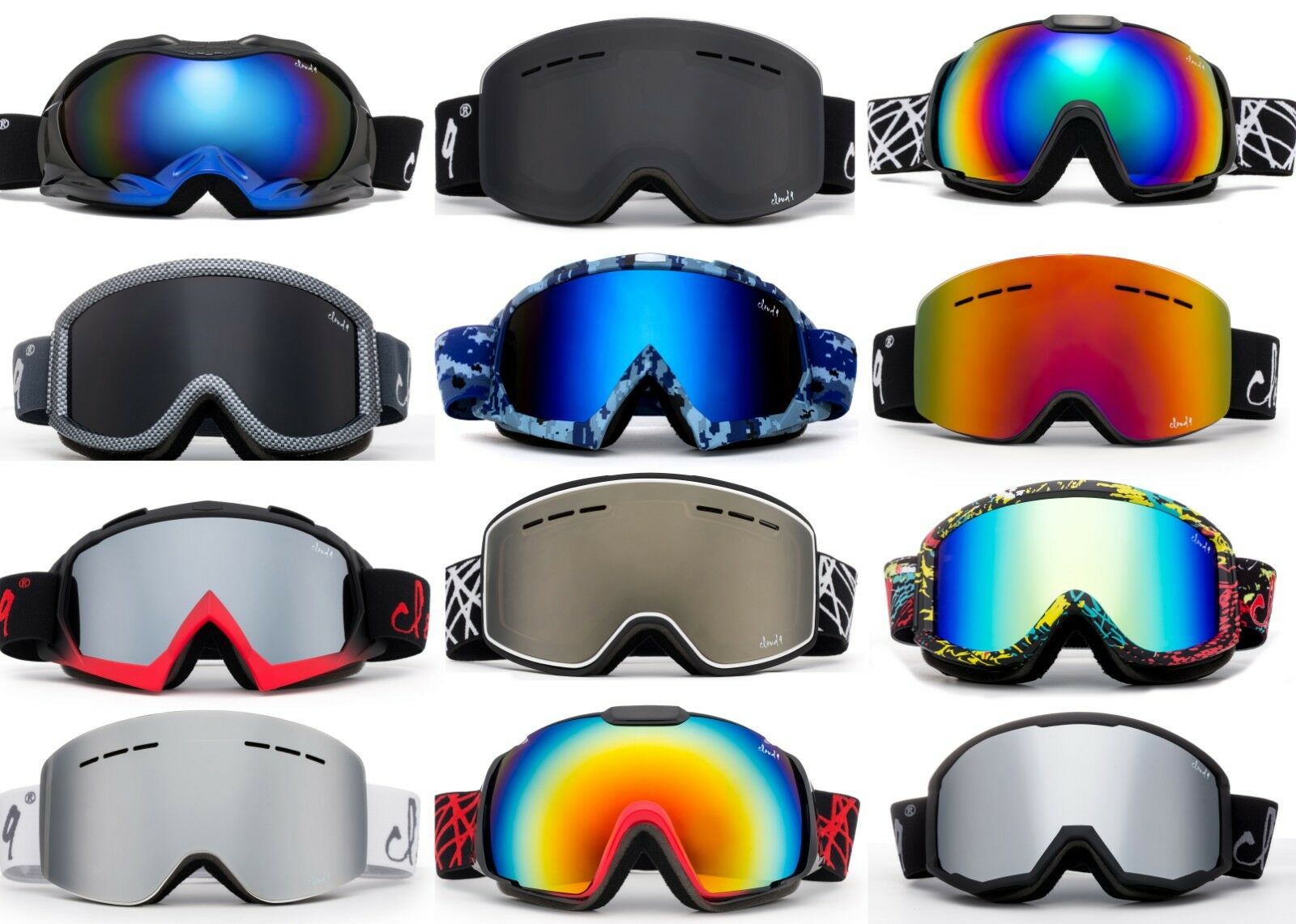 Men Ski Goggles Anti Fog Dual Lens UV Protection professional Gear  with POUCH!!