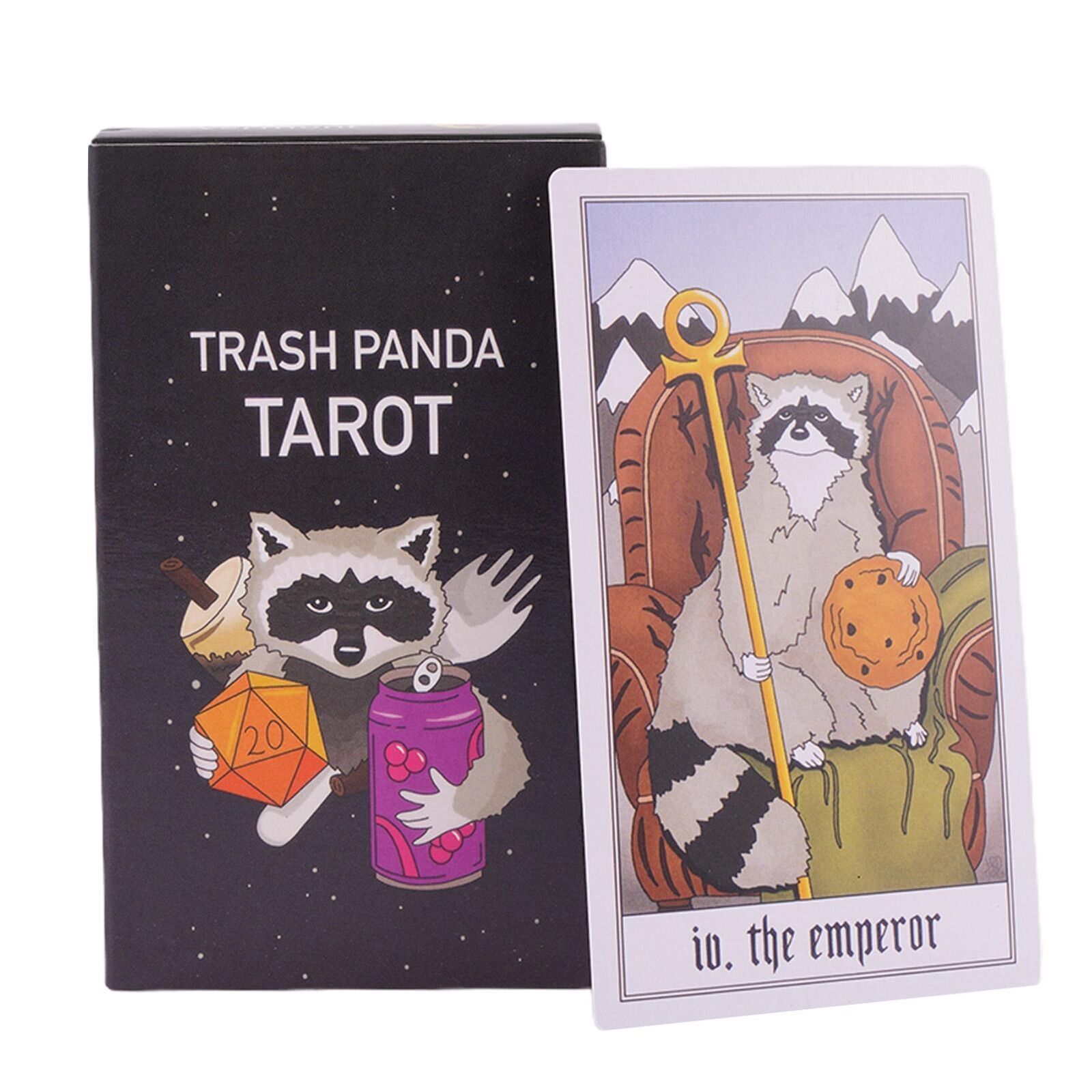 Trash Panda Tarot Cards English Version Cards for Beginners Table Board Games