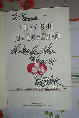 Bob Hope - "they Got Me Covered" - Secretarial Signature -- Jan Morrill Letter