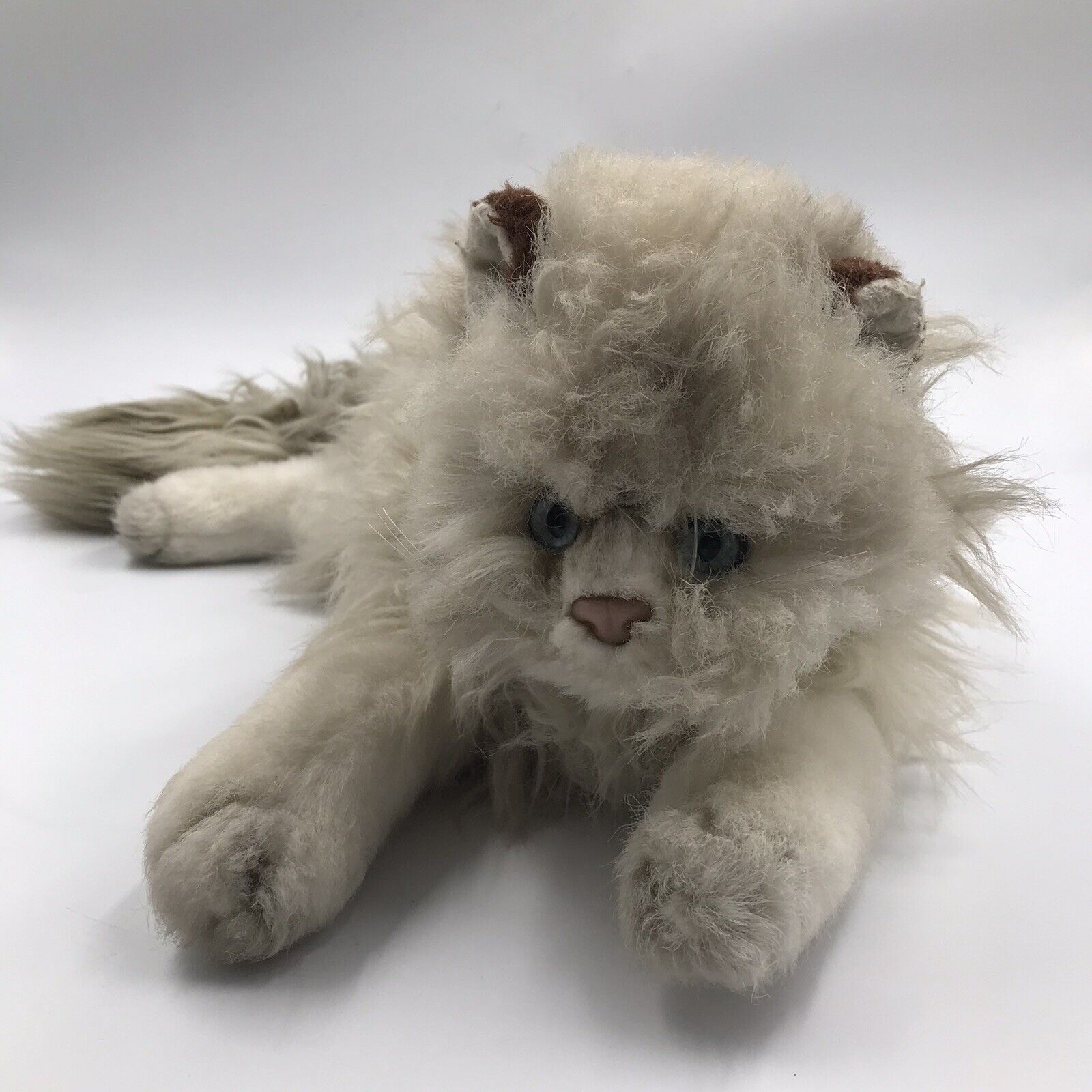 Vtg Russ Berrie & Co Long Hair Plush Cat 22 In Stuffed Animal Himalayan Persian