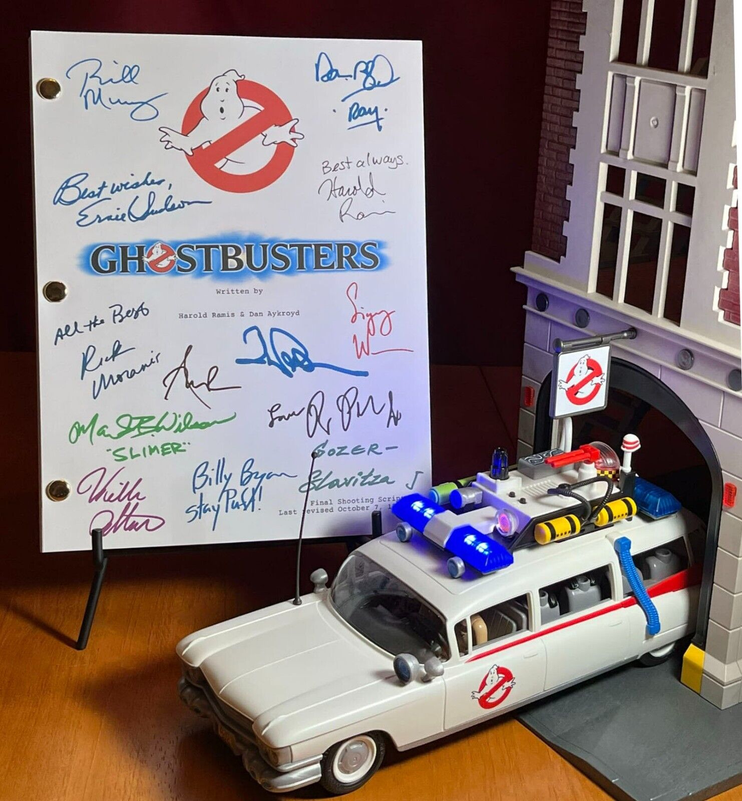 Ghostbusters Script Cast-Signed - Autograph Reprints - 128 Pages
