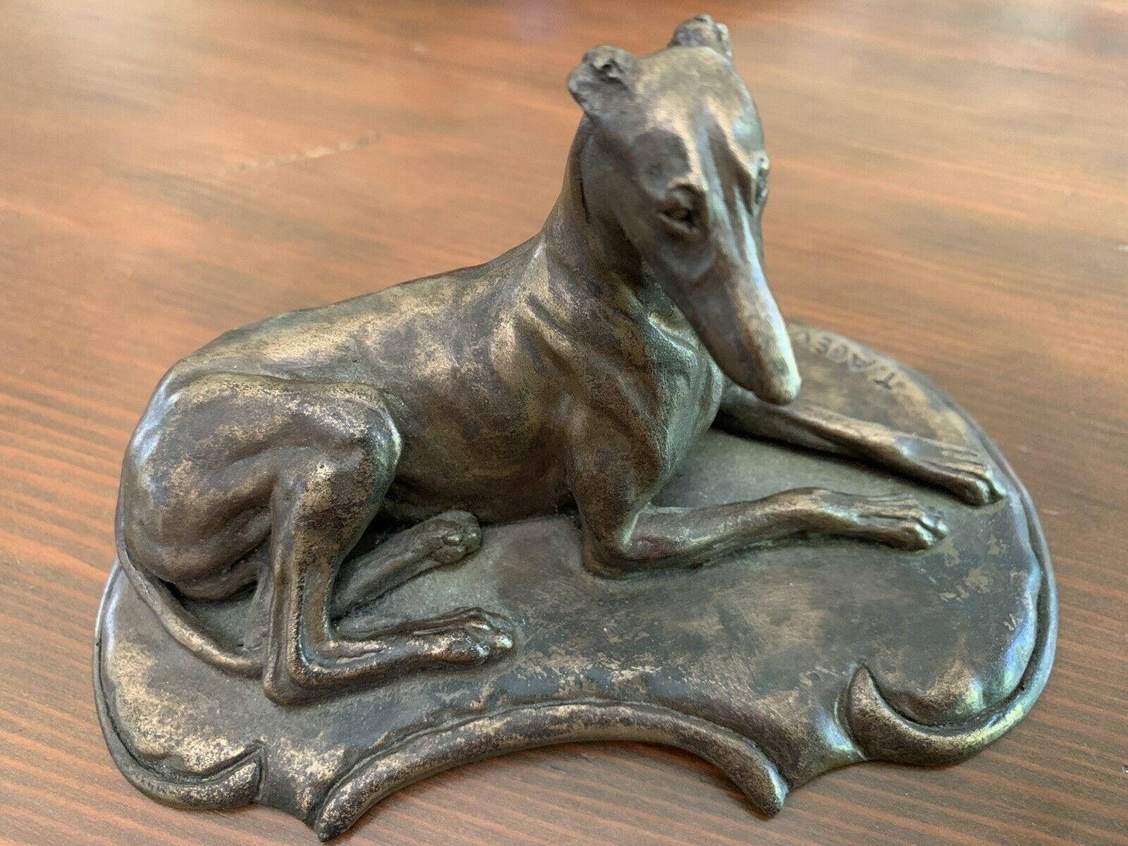 Tony Acevedo Greyhound Lying Down Bronze
