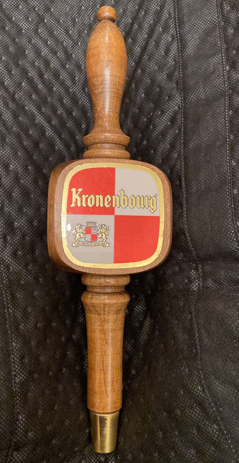 Vintage 3 Sided Beer Tap Handle Kronenbourg  ~12 1/4"