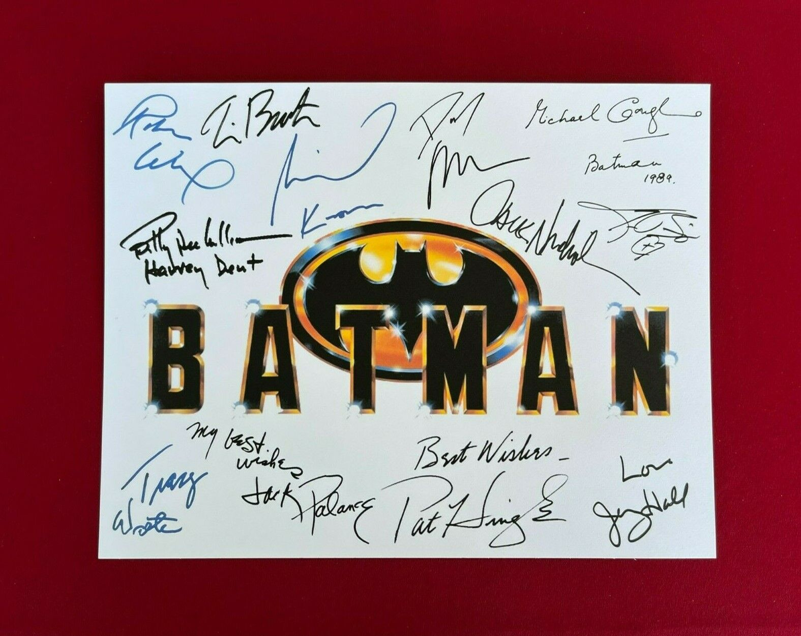 Batman 1989 Title Card Cast-signed- 8.5 X 11- Autograph Reprints