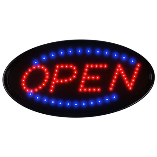 Boshen 19"×10" Neon Animated Led Business Sign Open Light Bar Store Shop Display