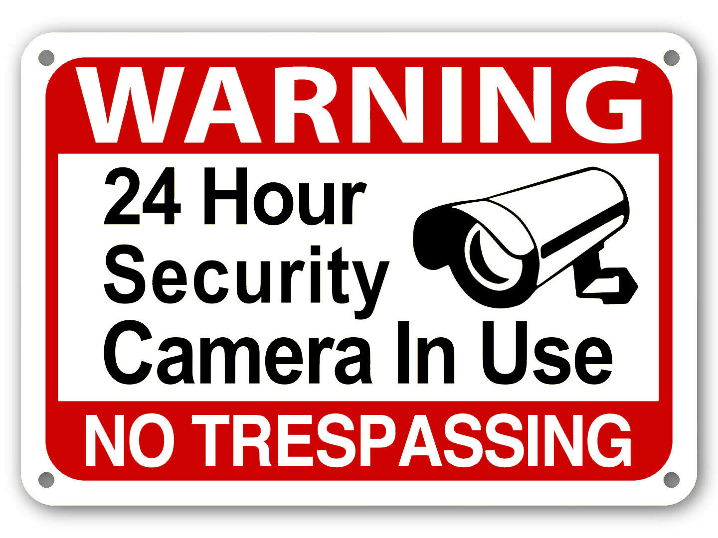 24 Hour Surveillance Signs Home Security Warning Signs No Trespassing Cctv Sign