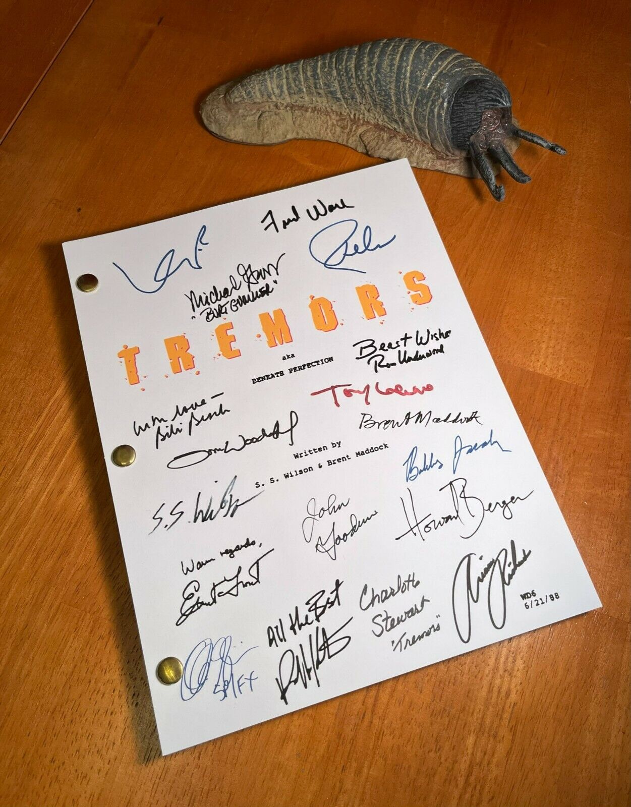 Tremors Script- Cast-signed- Autograph Reprints- Full Script