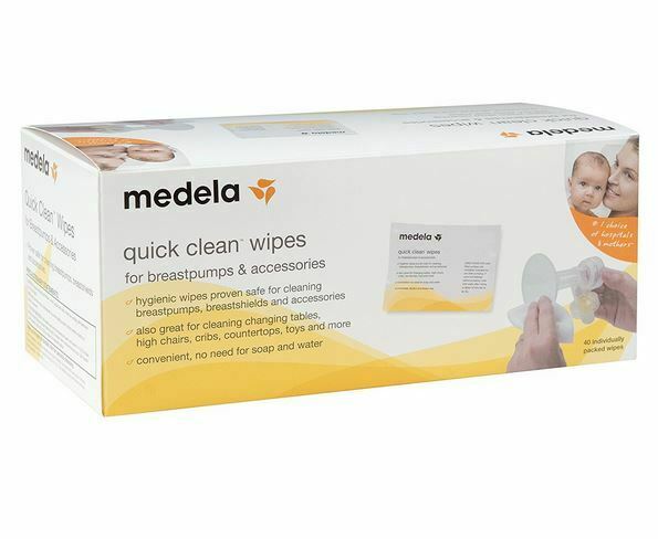 Medela Quick Clean Wipes for Breastpumps & Accessories (Pack of 40)