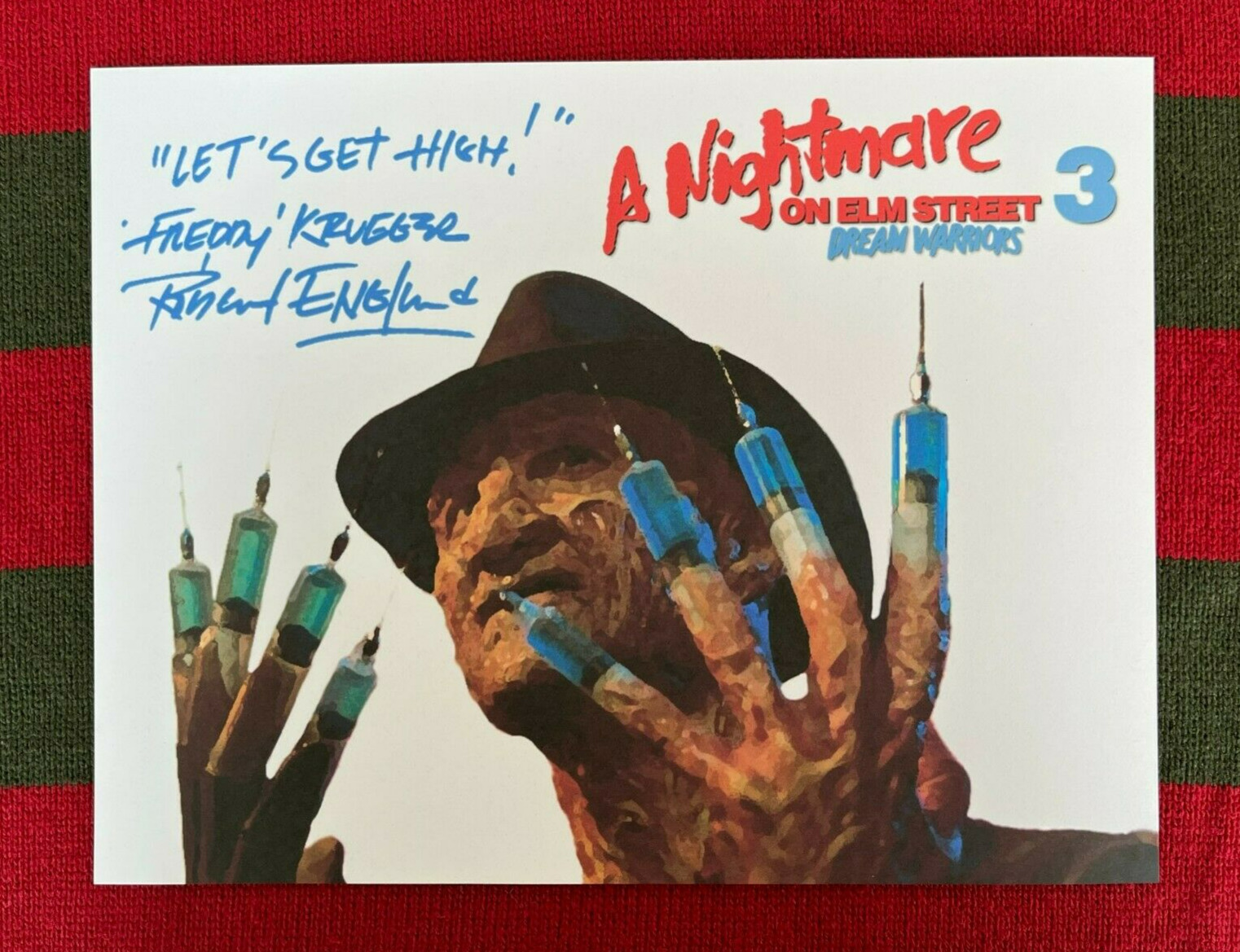 A Nightmare On Elm Street 3 "let's Get High" Signed Picture- Autograph Reprints