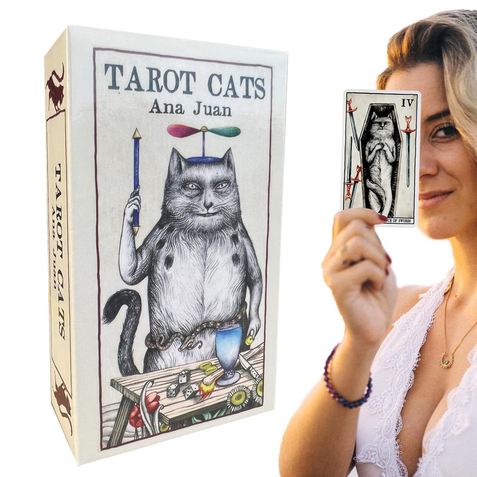 Tarot Cats 78 Cards Fortune Telling Oracle Deck by Ana Juan