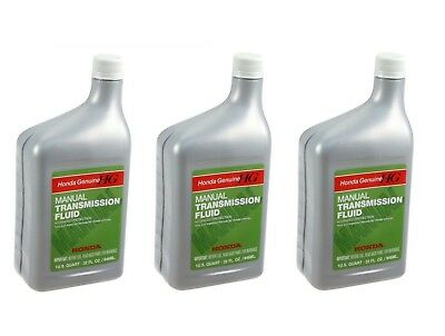 Set of 3 Manual Transmission Fluid Bottles for Acura Honda 1 Quart Container OES