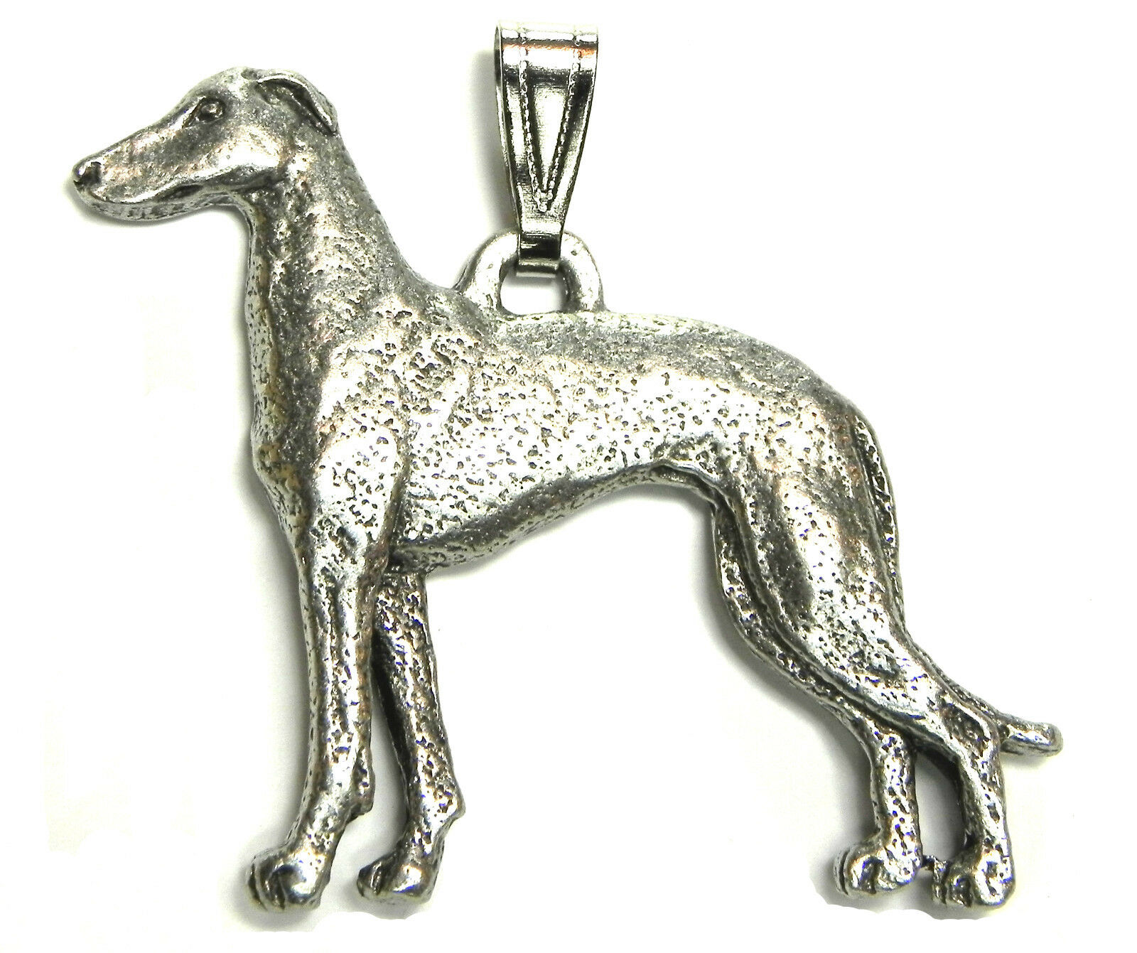 Greyhound Pendant Dog Harris Fine Pewter Made in USA jewelry