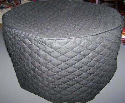 Black (or color choice) Quilted Fabric Round Air Fryer Cover NEW