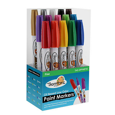 15 Thornton's Fine Oil Based Paint Markers for Rocks, Tile, Metal, Glass, Crafts