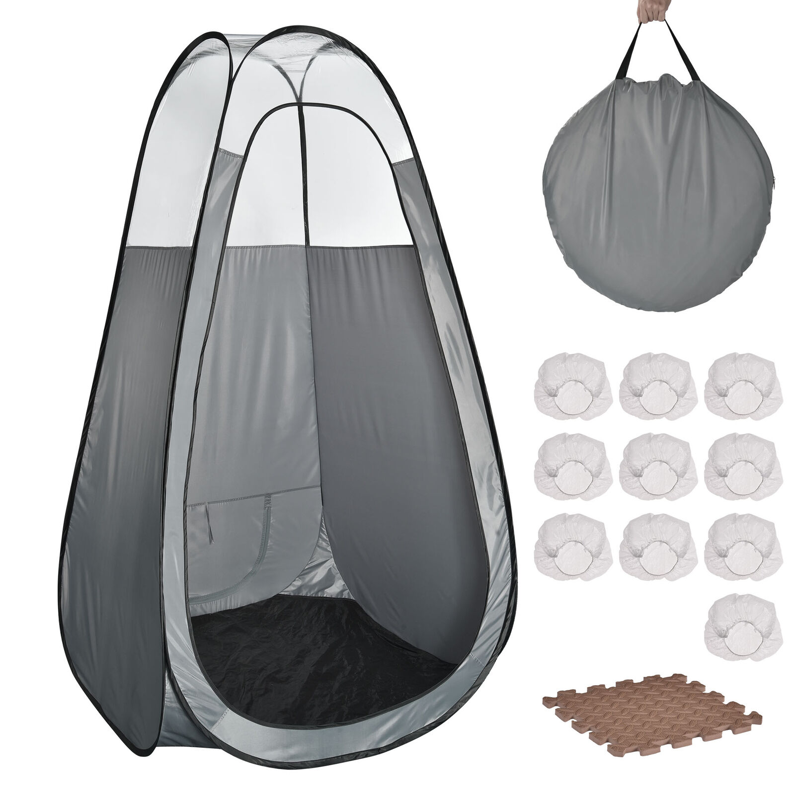 Portable Spray Tanning Tent Pop Up Oxford Booth Airbrush Sunless Clear Window