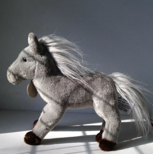 Yomiko Classics Gray Stallion Horse Soft Plush Animal 8" Russ Berrie Grey Pony