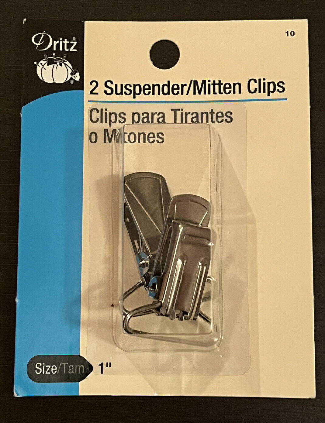 Dritz Silver Suspender Mitten Clips 1 Inch One Pair (2005)