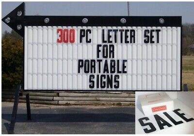 New 8" Plastic Outdoor Readerboard Marquee Sign Letters 8" On 8 7/8" 300 Count