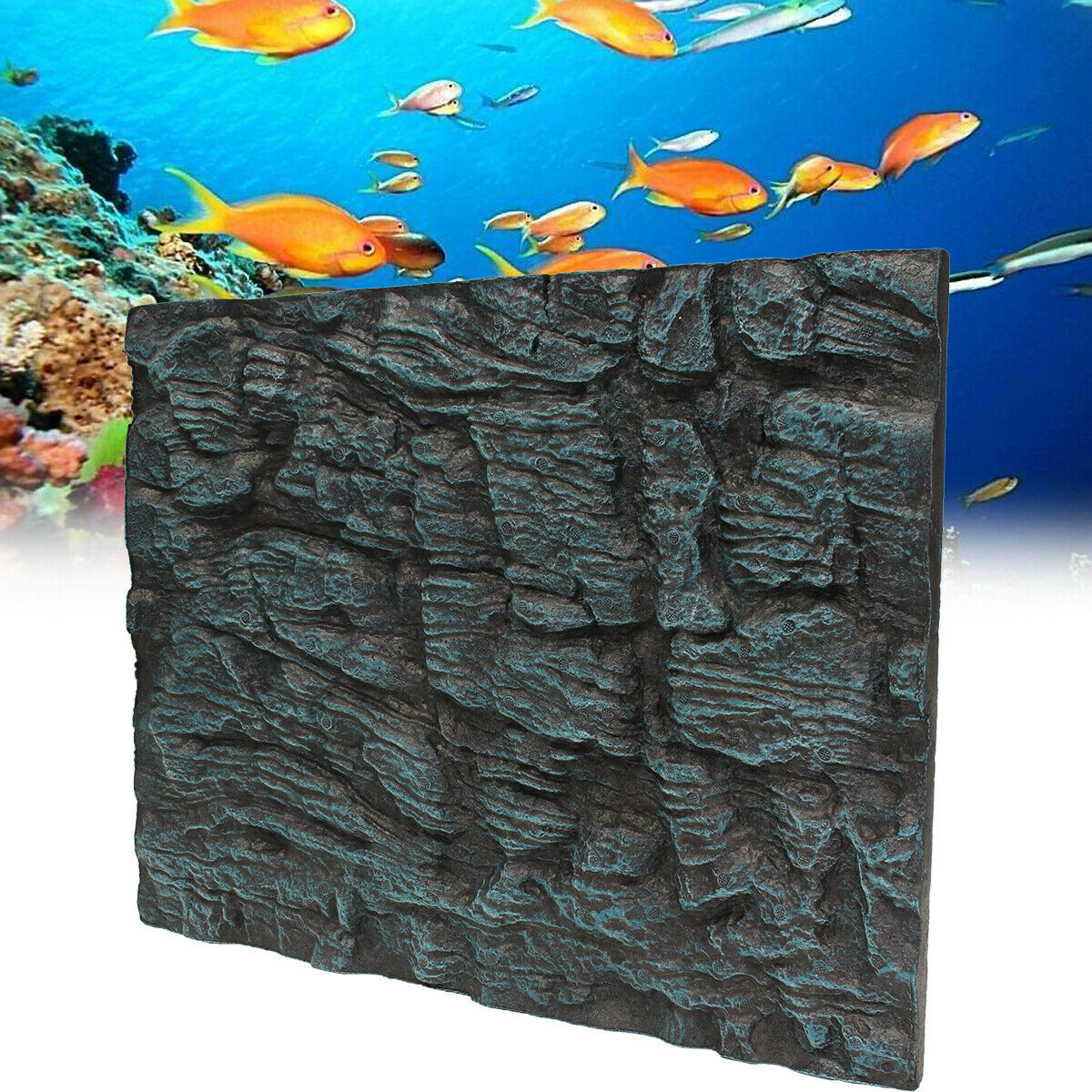 3D Foam Rock Reptile Aquarium Fish Tank Background Backdrop Board Decor Landscap